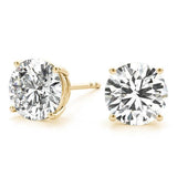1.50 CT. TW. 14K Yellow Gold Natural Four Prong Studs