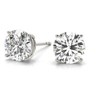 2 CT. TW. 14K White Gold Natural Four Prong Studs