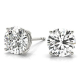 1.50 CT. TW. 14K White Gold Natural Four Prong Studs
