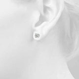 2 CT. TW. 14K White Gold Lab-Grown Four Prong Studs