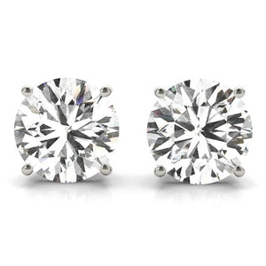 0.75 CT. TW. 14K White Gold Natural Four Prong Studs