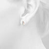 Pear 14K Rose Gold V-Tip Stud Earrings