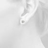 2 CT. TW. Round 14K White Gold Four-Prong Moissanite Stud Earrings