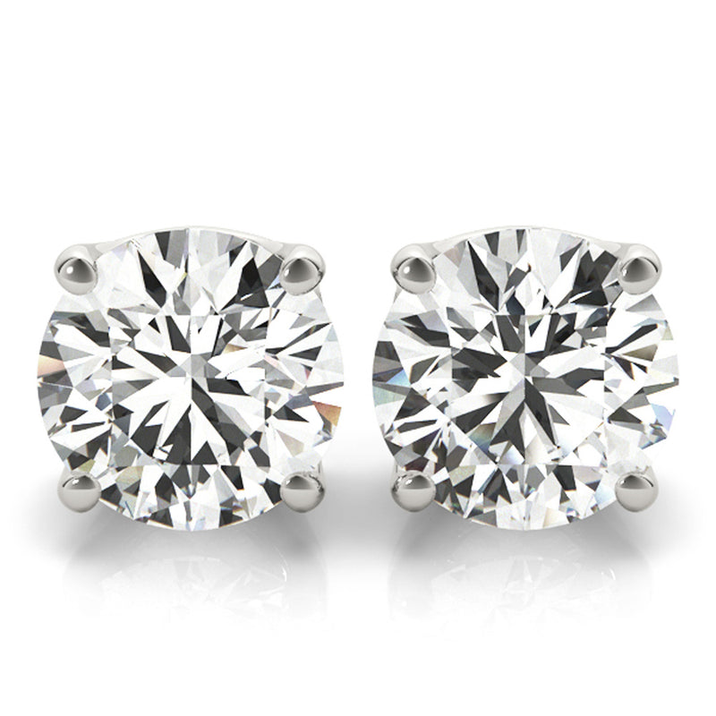 14k White Gold 1 Carat Moissanite Diamond newest Stud Earrings