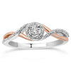 Immortal Harmony Diamond Promise Ring In Sterling Silver And 10K Rose Gold
