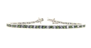 1 CT. TW. Round Peridot & White Sapphire Bracelet in Sterling Silver