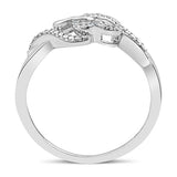 Allied Hearts Diamond Promise Ring In Sterling Silver 1/20 Ct.Tw.