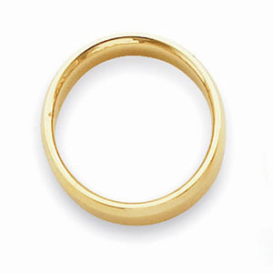 Women's 14K Yellow Gold Bevel Edge Comfort Fit (From 4mm to 6mm)