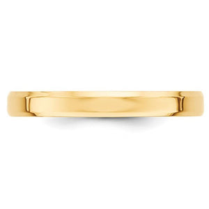 Women's 14K Yellow Gold Bevel Edge Comfort Fit (From 3mm to 4mm)
