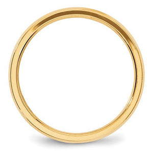 Women's 14K Yellow Gold Bevel Edge Comfort Fit (From 4mm to 6mm)