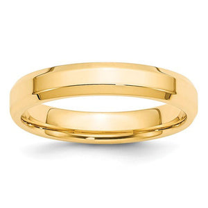 Women's 14K Yellow Gold Bevel Edge Comfort Fit (From 4mm to 6mm)
