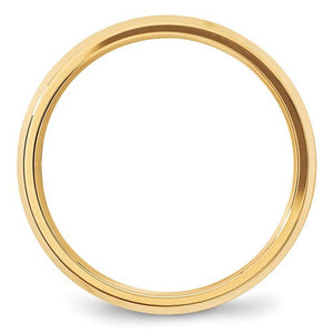 Men's 14K Yellow Gold Bevel Edge Comfort Fit Band (From 4mm to 6mm)