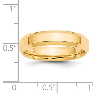 Men's 14K Yellow Gold Bevel Edge Comfort Fit Band (From 4mm to 6mm)