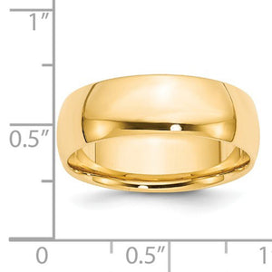 Men's 14K Yellow Gold Comfort Fit Band (From 3mm to 8mm)