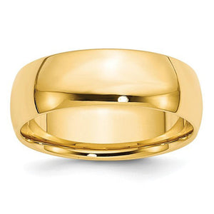 Men's 14K Yellow Gold Comfort Fit Band (From 3mm to 8mm)