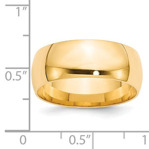 Men's 14K Yellow Gold Comfort Fit Band (From 3mm to 8mm)