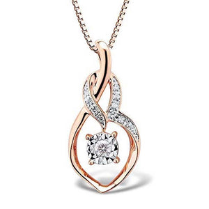 Diamond Spotlight Necklace in 10k Rose Gold