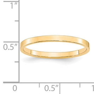 Women's 14K Yellow Gold Flat Band (From 2mm to 4mm)