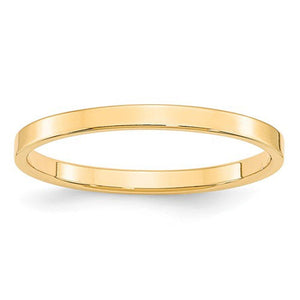 Women's 14K Yellow Gold Flat Band (From 2mm to 4mm)