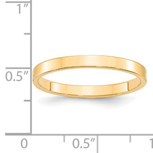 Women's 14K Yellow Gold Flat Band (From 2mm to 4mm)