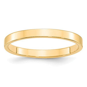 Women's 14K Yellow Gold Flat Band (From 2mm to 4mm)