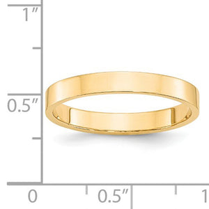 Men's 14K Yellow Gold Flat Band (From 3mm to 8mm)