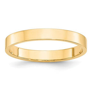 Men's 14K Yellow Gold Flat Band (From 3mm to 8mm)