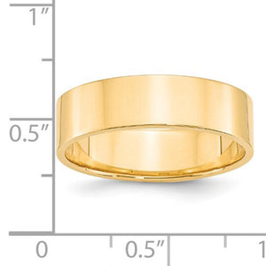 Men's 14K Yellow Gold Flat Band (From 3mm to 8mm)
