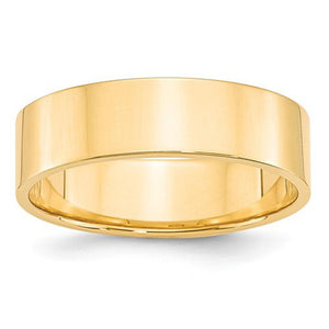 Men's 14K Yellow Gold Flat Band (From 3mm to 8mm)