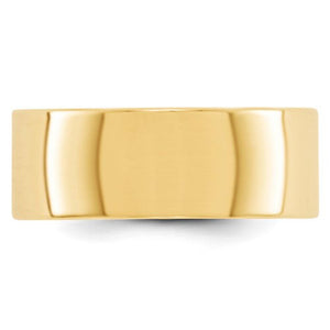 Men's 14K Yellow Gold Flat Band (From 3mm to 8mm)