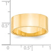 Men's 14K Yellow Gold Flat Band (From 3mm to 8mm)