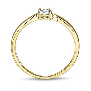 Glistening 1/10 Carat Diamond Promise Ring in 10k Yellow Gold