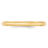 Women's 14K Yellow Gold Half Round With Edge Band (From 2.5mm to 3mm)
