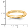 Men's 14K Yellow Gold Half Round With Edge Band (From 3mm to 8mm)