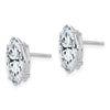Marquise 14K White Gold Four-Prong Stud Earrings