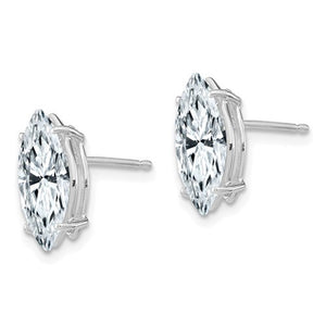 Marquise Platinum Four-Prong Stud Earrings
