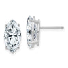 Marquise 14K White Gold Four-Prong Stud Earrings