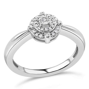 Sanctuary Diamond Promise Ring In Sterling Silver