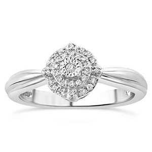 Sanctuary Diamond Promise Ring In Sterling Silver
