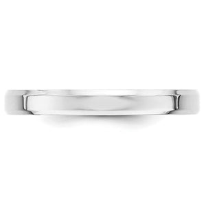 Women's 14K White Gold Bevel Edge Comfort Fit (From 3mm to 4mm)