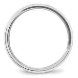 Men's 14K White Gold Bevel Edge Comfort Fit Band (From 4mm to 6mm)