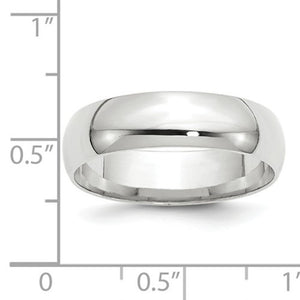 Men's 14K White Gold Comfort Fit Band (From 3mm to 8mm)