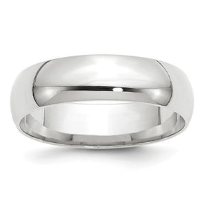 Men's 14K White Gold Comfort Fit Band (From 3mm to 8mm)
