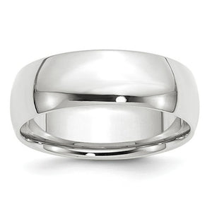 Men's 14K White Gold Comfort Fit Band (From 3mm to 8mm)