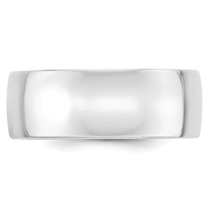 Men's 14K White Gold Comfort Fit Band (From 3mm to 8mm)