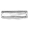 Men's 14K White Gold Double Milgrain Comfort Fit Band (From 5mm to 8mm)