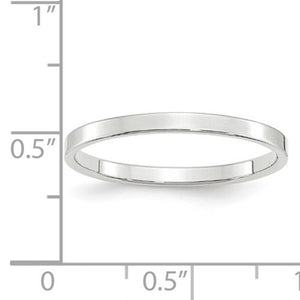 Women's 14K White Gold Flat Band (From 2mm to 4mm)
