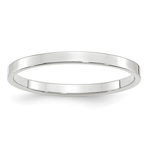Women's 14K White Gold Flat Band (From 2mm to 4mm)