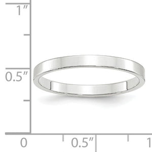 Women's 14K White Gold Flat Band (From 2mm to 4mm)
