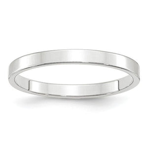 Women's 14K White Gold Flat Band (From 2mm to 4mm)